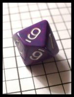 Dice : Dice - 10D - Chessex Purple with Pink Speckle and White Numerals - Ebay June 2010